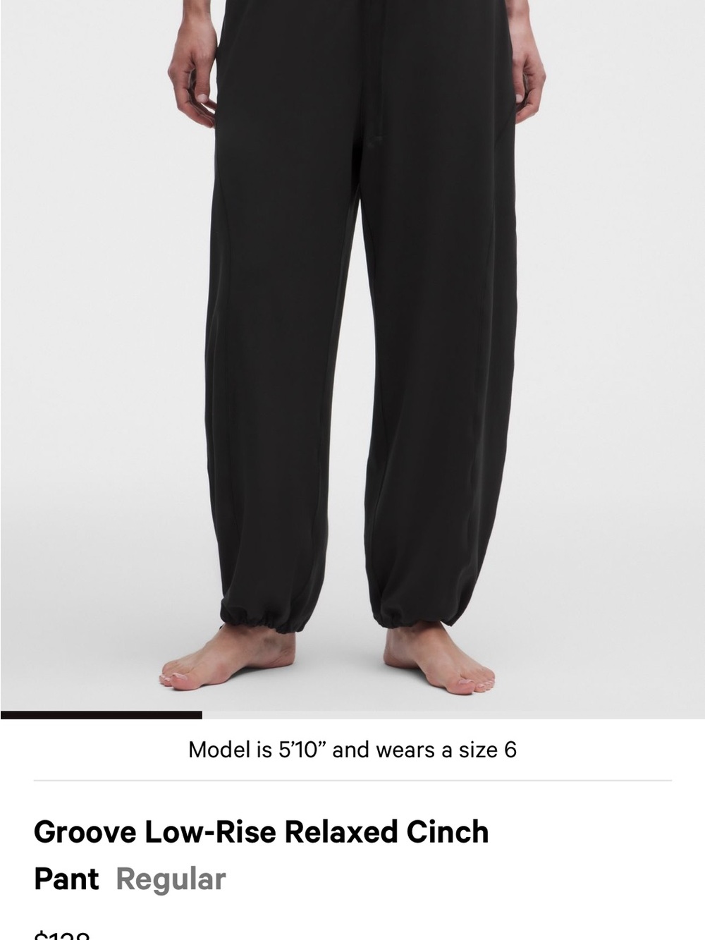 lululemon athletica Groove Low-Rise Relaxed Cinch Pant - Black